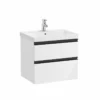 Roca Domi Unik 550mm Basin + Washbasin Unit 2 Drawers - Gloss White - 851626806