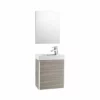 Roca Mini 450mm Basin Unit With Basin & Mirror - Textured Grey - 855865156