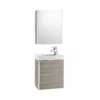 Roca Mini 450mm Basin Unit With Basin & Mirrored Cabinet - Textured Grey - 855866156