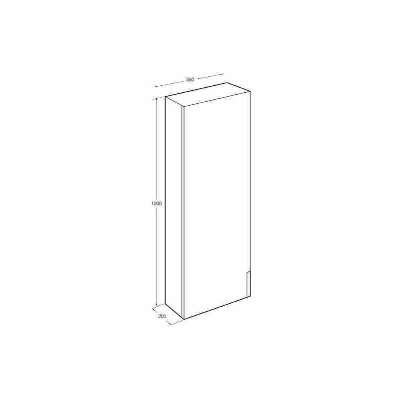 Roca Dama-N Column Unit 350 X 1200mm - Gloss White - 856616100 2 Roca Dama-N Column Unit 350 X 1200mm - Gloss White - 856616100 - Image 2