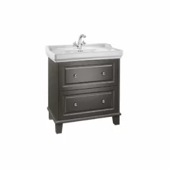 Roca Carmen 800mm Vanity Base Unit With 2 Soft Close Drawers - Matte Dark Grey - 857135417