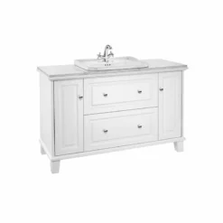 Roca Carmen 1300mm Vanity Base Unit With 2 Drawers And 2 Doors - Matte White - 857136415