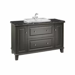 Roca Carmen 1300mm Vanity Base Unit With 2 Drawers And 2 Doors - Matte Dark Grey - 857136417