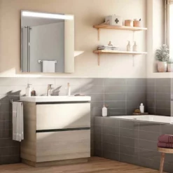 Roca Lander 800mm 2 Drawer Basin Unit - Nordic Ash - 857267434 -IDEAL STANDARD Shop 8 5 857267434 2