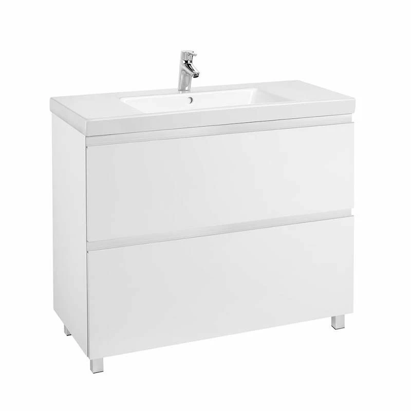 Roca Lander 1000mm 2 Drawer Basin Unit - Gloss White - 857268806 2 Roca Lander 1000mm 2 Drawer Basin Unit - Gloss White - 857268806 - Image 2