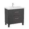 Roca Romea 800mm Unik 2 Drawer Vanity Unit - Unit Only - Matte Dark Grey - 857491417