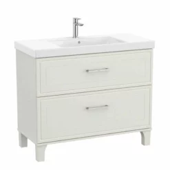 Roca Romea 1000mm Unik 2 Drawer Vanity Unit - Unit Only - Matte White - 857492415
