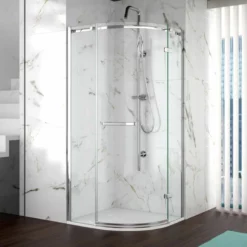 Merlyn 8 Series Frameless 1 Door Quadrant Shower Enclosure With Tray 1000mm - A0602ZHB