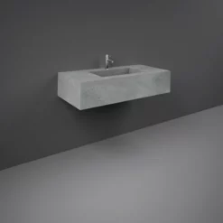 RAK Ceramics Precious 1000mm Wall Mounted Counter Wash Basin With 1th In Surface XL Cool Grey - PRECT10347103A