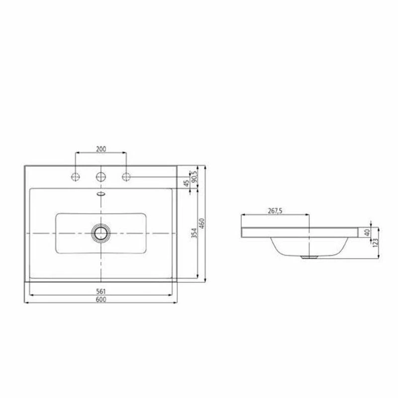 Kaldewei Puro Inset Countertop Basin With Sound Insulation & Easy Clean - 1 TH - Alpine White - 900406013001 2 Kaldewei Puro Inset Countertop Basin With Sound Insulation & Easy Clean - 1 TH - Alpine White - 900406013001 - Image 2