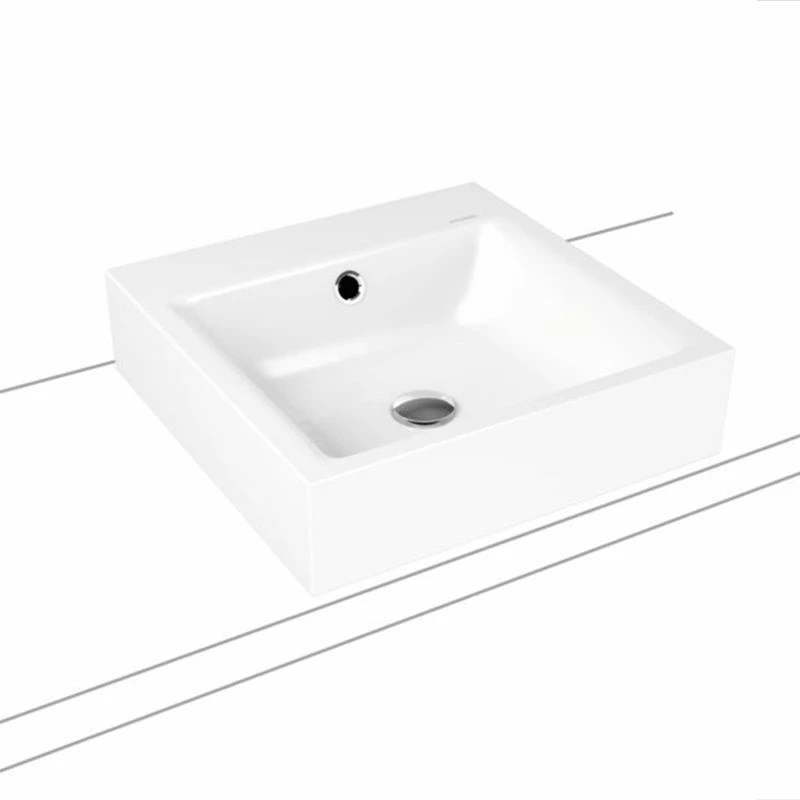 Kaldewei Puro 600x460mm Countertop Basin 1TH With Sound Insulation & Easy Clean - Alpine White - 900706013001 1 Kaldewei Puro 600x460mm Countertop Basin 1TH With Sound Insulation & Easy Clean - Alpine White - 900706013001