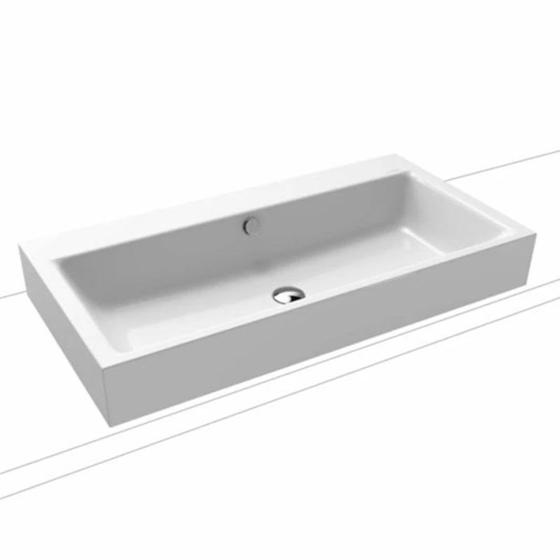 Kaldewei Puro 900x460mm Countertop Basin 0TH With Sound Insulation & Easy Clean - Alpine White - 900806013002 1 Kaldewei Puro 900x460mm Countertop Basin 0TH With Sound Insulation & Easy Clean - Alpine White - 900806013002