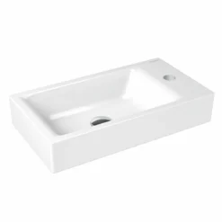 Kaldewei Puro 550x300mm Wall-Hung Basin 1TH No Overflow Easy Clean & Sound Insulation - Alpine White - 901206303001