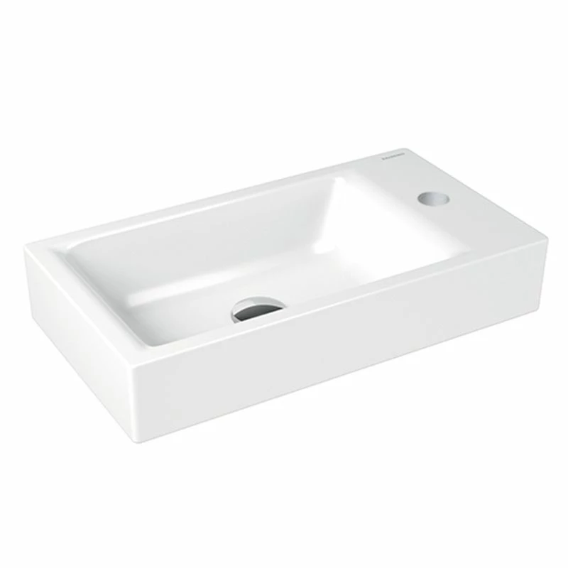Kaldewei Puro 550x300mm Wall-Hung Basin 0TH No Overflow Easy Clean & Sound Insulation - Alpine White - 901206313001 1 Kaldewei Puro 550x300mm Wall-Hung Basin 0TH No Overflow Easy Clean & Sound Insulation - Alpine White - 901206313001