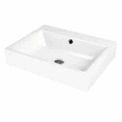 Kaldewei Puro 600x460mm Wall-Hung Basin 1TH With Easy Clean & Sound Insulation - Alpine White - 901406013001