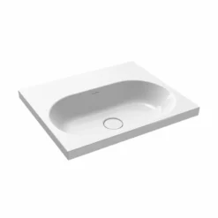Kaldewei Centro 600mm Inset Countertop Basin With Easy-Clean & 1TH - Alpine White - 902806013001