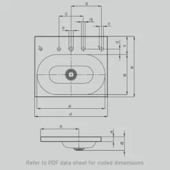 Kaldewei Centro 600mm Inset Countertop Basin With Easy-Clean & 1TH - Alpine White - 902806013001 5 Kaldewei Centro 600mm Inset Countertop Basin With Easy-Clean & 1TH - Alpine White - 902806013001 -IDEAL STANDARD Shop 9 0 902806013001 3