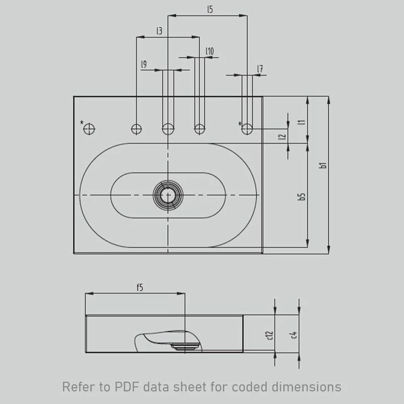 Kaldewei Centro 600mm Countertop Basin With Easy-Clean & No Tap Holes - Alpine White - 903006003001 3 Kaldewei Centro 600mm Countertop Basin With Easy-Clean & No Tap Holes - Alpine White - 903006003001 - Image 3