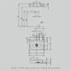 Kaldewei Centro 600mm Wall-Hung Basin With Easy-Clean & 1 Tap Hole - Alpine White - 903406013001 -IDEAL STANDARD Shop 9 0 903406013001 3