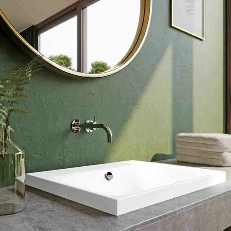 Kaldewei Silenio 600x460mm Inset Countertop Basin 1TH With Sound Insulation & Easy Clean - Alpine White - 903906303001 2 Kaldewei Silenio 600x460mm Inset Countertop Basin 1TH With Sound Insulation & Easy Clean - Alpine White - 903906303001 - Image 2