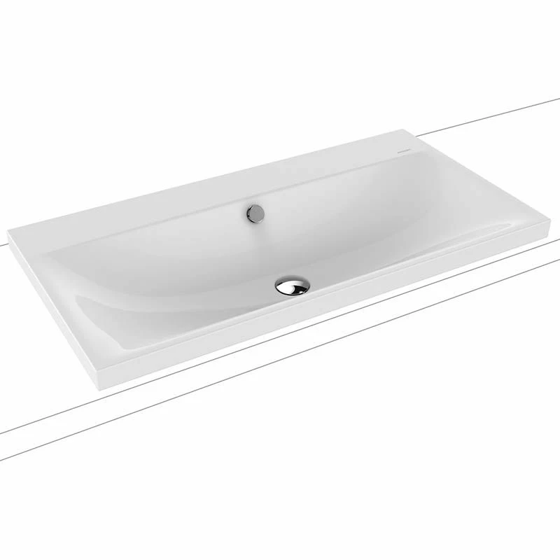 Kaldewei Silenio 900x460mm Inset Countertop Basin 1TH With Sound Insulation & Easy Clean - Alpine White - 904006013001 1 Kaldewei Silenio 900x460mm Inset Countertop Basin 1TH With Sound Insulation & Easy Clean - Alpine White - 904006013001