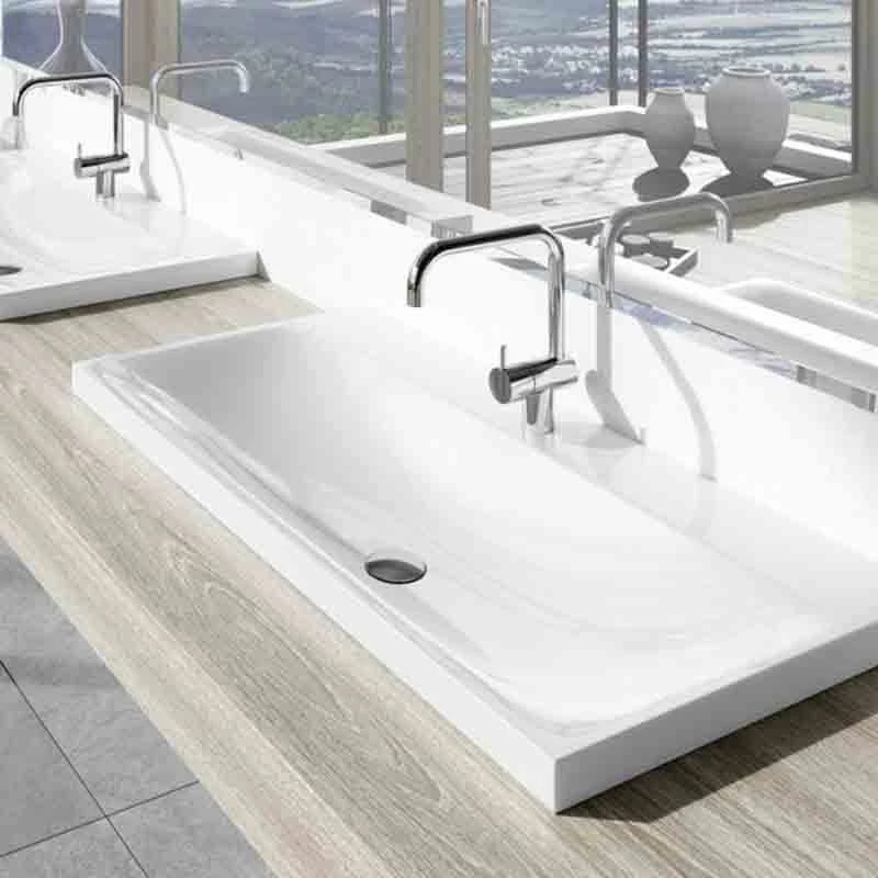 Kaldewei Silenio 900x460mm Inset Countertop Basin 1TH With Sound Insulation & Easy Clean - Alpine White - 904006013001 2 Kaldewei Silenio 900x460mm Inset Countertop Basin 1TH With Sound Insulation & Easy Clean - Alpine White - 904006013001 - Image 2