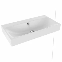 Kaldewei Silenio 900x460mm Wall-Hung Basin With Sound Insulation & Easy Clean - Alpine White - 904406003001