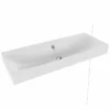 Kaldewei Silenio 1200x460mm Wall-Hung Basin 1TH With Sound Insulation & Easy Clean - Alpine White - 904506013001