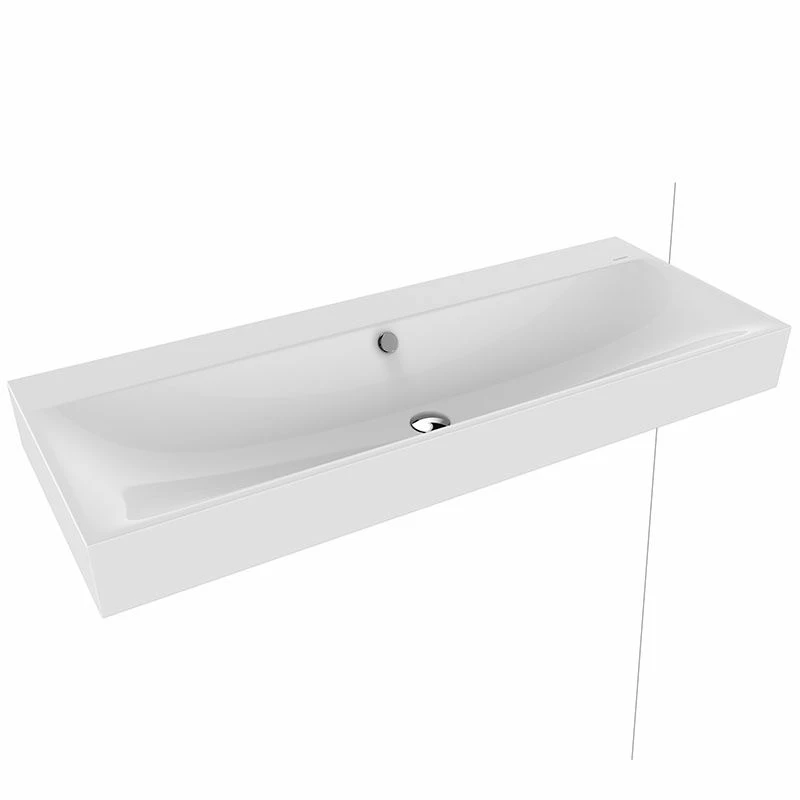 Kaldewei Silenio 1200x460mm Wall-Hung Basin 1TH With Sound Insulation & Easy Clean - Alpine White - 904506013001 1 Kaldewei Silenio 1200x460mm Wall-Hung Basin 1TH With Sound Insulation & Easy Clean - Alpine White - 904506013001