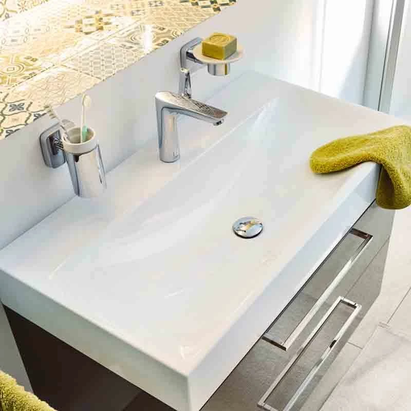 Kaldewei Silenio 1200x460mm Wall-Hung Basin 1TH With Sound Insulation & Easy Clean - Alpine White - 904506013001 2 Kaldewei Silenio 1200x460mm Wall-Hung Basin 1TH With Sound Insulation & Easy Clean - Alpine White - 904506013001 - Image 2