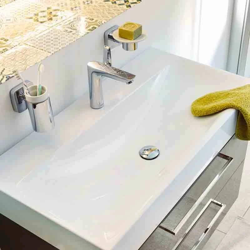 Kaldewei Silenio 1200x460mm Wall-Hung Basin 3TH With Sound Insulation & Easy Clean - Alpine White - 904506033001 2 Kaldewei Silenio 1200x460mm Wall-Hung Basin 3TH With Sound Insulation & Easy Clean - Alpine White - 904506033001 - Image 2