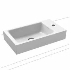 Kaldewei Puro 550x300mm Countertop Basin 1 TH Without Overflow - Alpine White - 906906013001