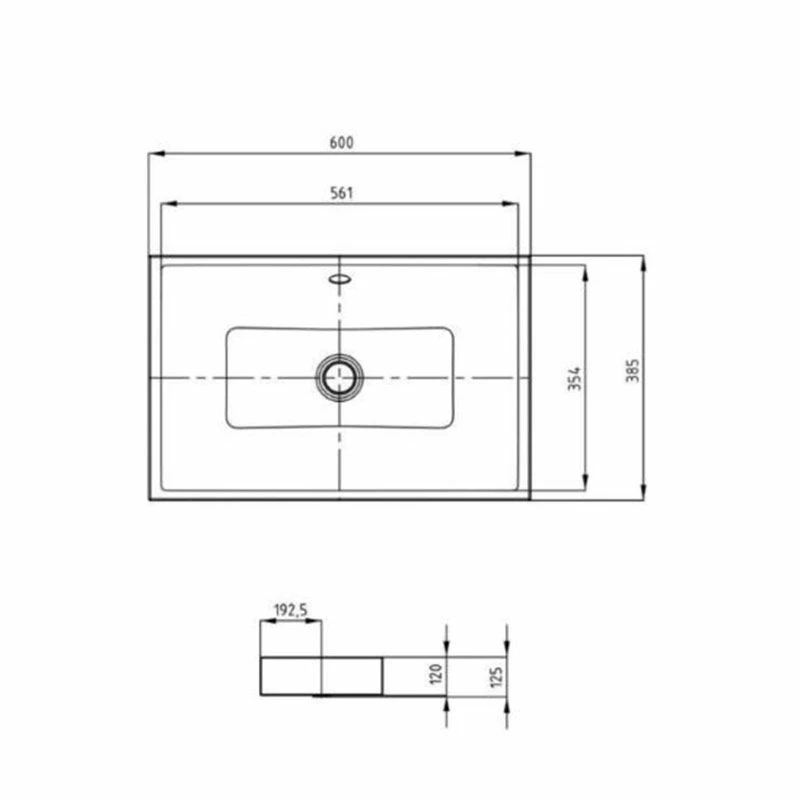 Kaldewei Puro S Countertop Basin With Easy Clean Finish & Sound Insulation - 0TH - Alpine White - 909106003001 2 Kaldewei Puro S Countertop Basin With Easy Clean Finish & Sound Insulation - 0TH - Alpine White - 909106003001 - Image 2