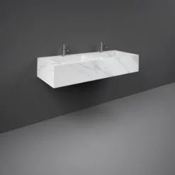 RAK Ceramics Precious 1200mm Wall Mounted Counter Wash Basin With 1th In Carrara - PRECT12347100A