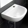 RAK Ceramics Compact 50cm Special Needs Basin 1 Tap Hole Right Hand With No Overflow - CO0603AWHA