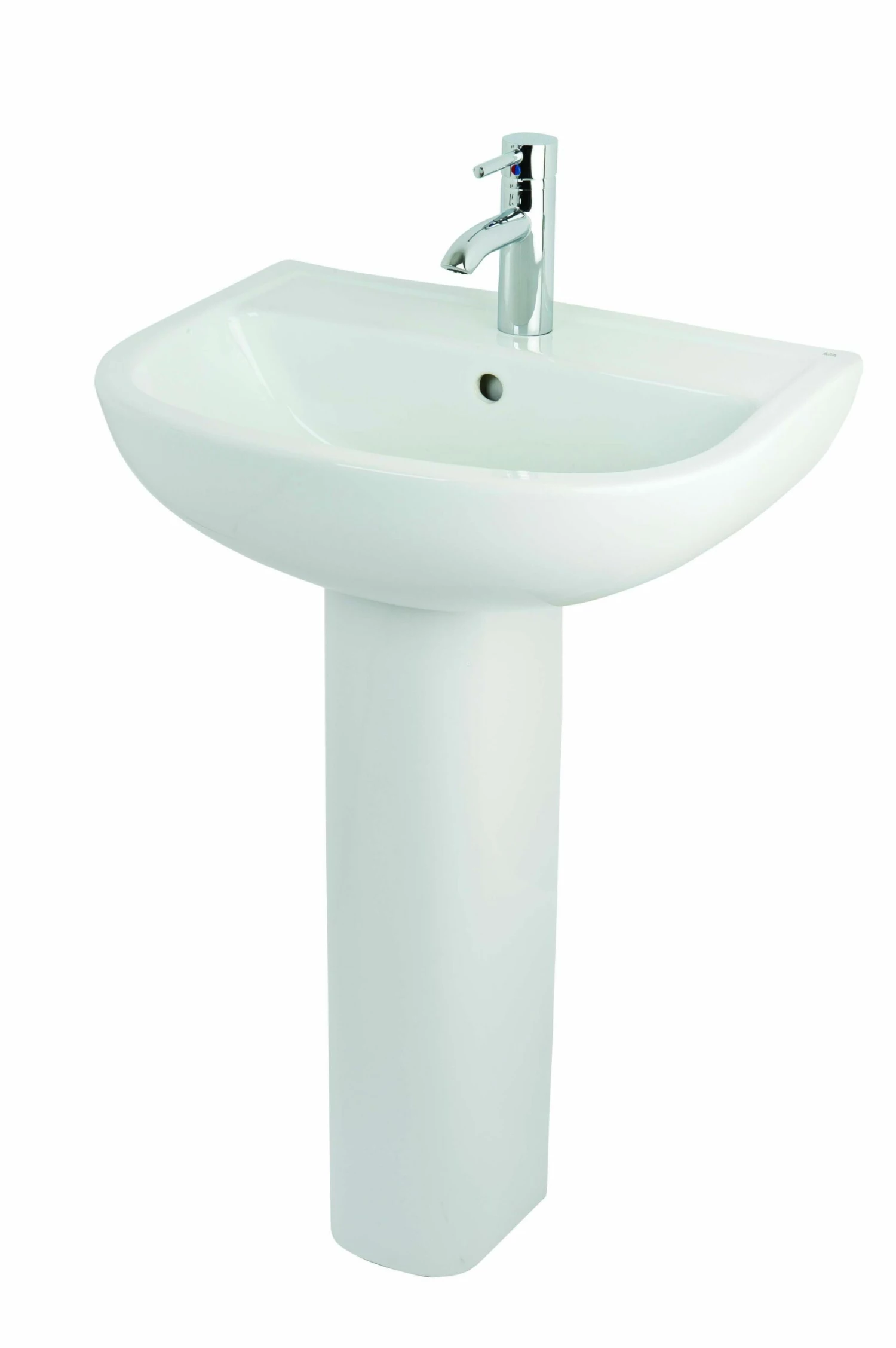 RAK Ceramics Compact 55cm Basin 1 Tap Hole - CO0801AWHA 1 RAK Ceramics Compact 55cm Basin 1 Tap Hole - CO0801AWHA