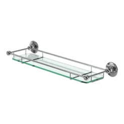 Burlington Glass Shelf With Rail - Chrome - A18CHR