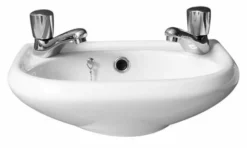 Roca Laura Wall Hung Basin 2 Tapholes - 520 X 410mm - 328398000