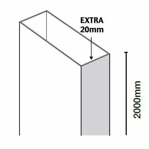 Merlyn 8 Series Frameless Extension Profile (Hinge & Inline & Quadrant Door) Extra 20mm - A0614A0 1 Merlyn 8 Series Frameless Extension Profile (Hinge & Inline & Quadrant Door) Extra 20mm - A0614A0