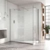Aquadart 10mm 1100mm Wetroom Panel Smoked Glass - AQ8415-SM