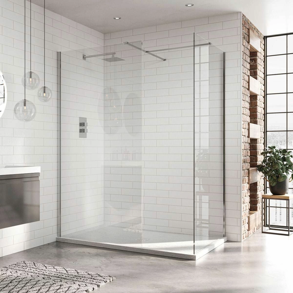 Aquadart 10mm 1100mm Wetroom Panel Smoked Glass - AQ8415-SM 1 Aquadart 10mm 1100mm Wetroom Panel Smoked Glass - AQ8415-SM