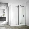 Aquadart 10mm 1600mm Wetroom Panel Smoked Glass - AQ8418-SM