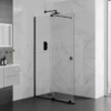 Aquadart Rolla 8 Sliding Wetroom Panel 1100mm Matt Black - AQ8941-BLK