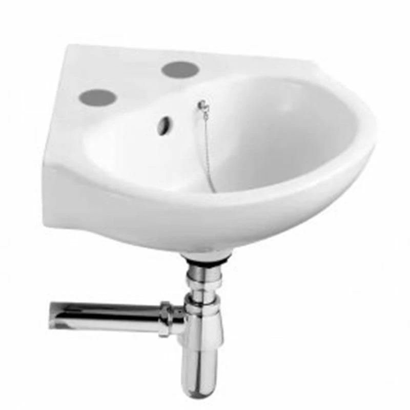 Armitage Shanks Sandringham 21 48cm Corner Basin With 2 Tap Holes - E894201 1 Armitage Shanks Sandringham 21 48cm Corner Basin With 2 Tap Holes - E894201