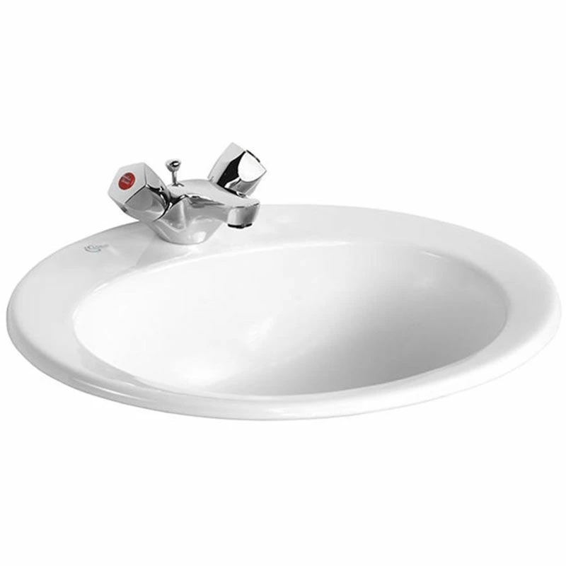 Armitage Shanks Sandringham 21 50cm Countertop Basin With 1 Tap Hole - E895201 1 Armitage Shanks Sandringham 21 50cm Countertop Basin With 1 Tap Hole - E895201