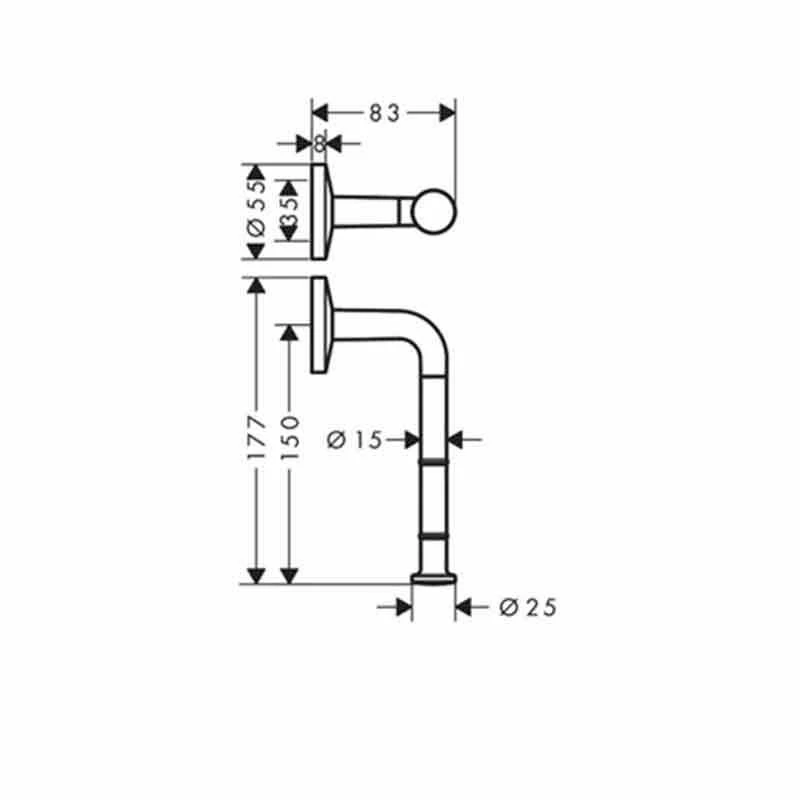 AXOR Universal Circular Toilet Paper Holder - Brushed Brass - 42856950 2 AXOR Universal Circular Toilet Paper Holder - Brushed Brass - 42856950 - Image 2