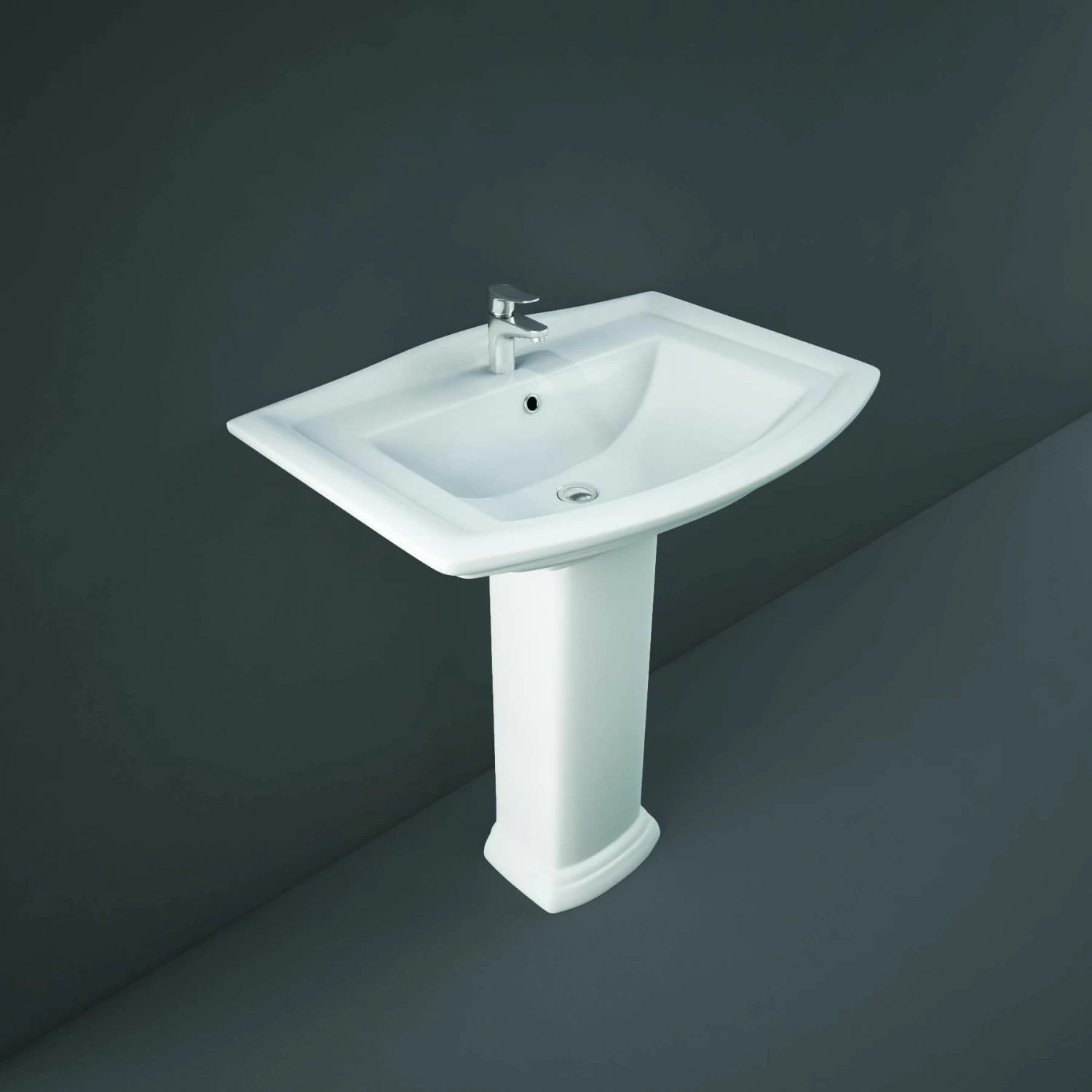 RAK Ceramics Washington 76cm Basin 1 Tap Hole - WAS76BAS1 1 RAK Ceramics Washington 76cm Basin 1 Tap Hole - WAS76BAS1