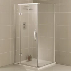 Aquadart Inline HingeShower Door + Sidepanel Enclosure 800 X 800mm - AQ1001