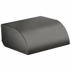 Axor Universal Circular Toilet Paper Holder With Cover - Brushed Black - 42858340