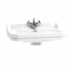 Burlington Edwardian 80cm One Tap Hole Square Basin - White - B181TH